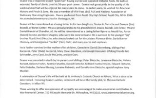 Duane Dietsche Obituary 2