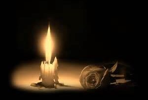 Condolence Candle Rose Condolence Candle Rose