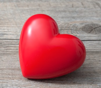 Red Heart On Wooden Background Anthony Lentowski